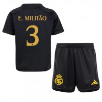 Real Madrid Eder Militao #3 Tredjeställ Barn 2023-24 Korta ärmar (+ Korta byxor)